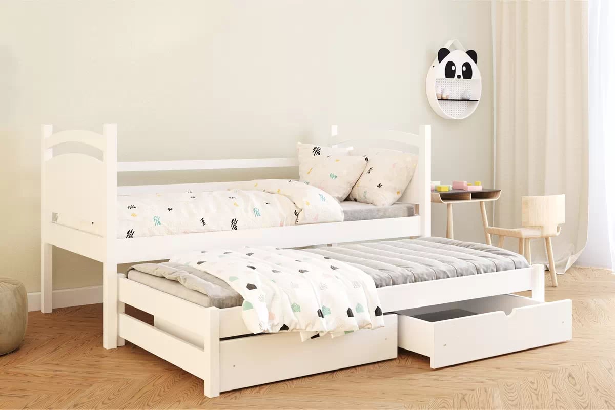 Výsuvná dětská postel Pinoki 80x180 cm - bílá Postel dzieciece přízemní výsuvná Pinoki - 80x180 / bílá