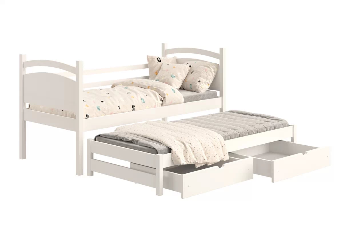 Výsuvná dětská postel Pinoki 90x190 cm - bílá Postel dzieciece přízemní výsuvná Pinoki - 90x190 / bílá