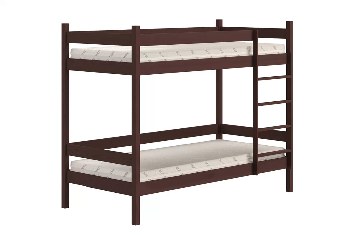 Patrová postel Fabrio 90x200 cm - hnědá Postel dzieciece patrová  Fabrio - 90x200 / hnědá