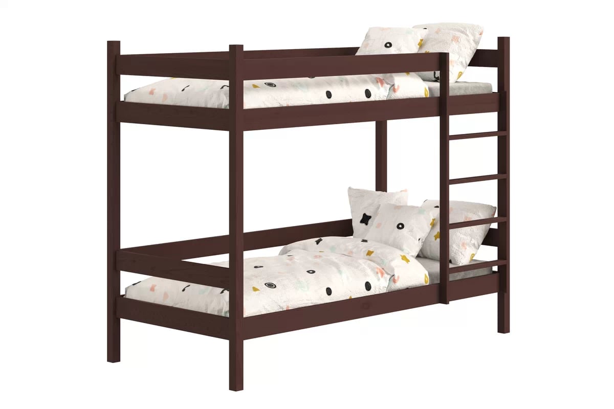 Patrová postel Fabrio 90x200 cm - hnědá Postel dzieciece patrová  Fabrio - 90x200 / hnědá
