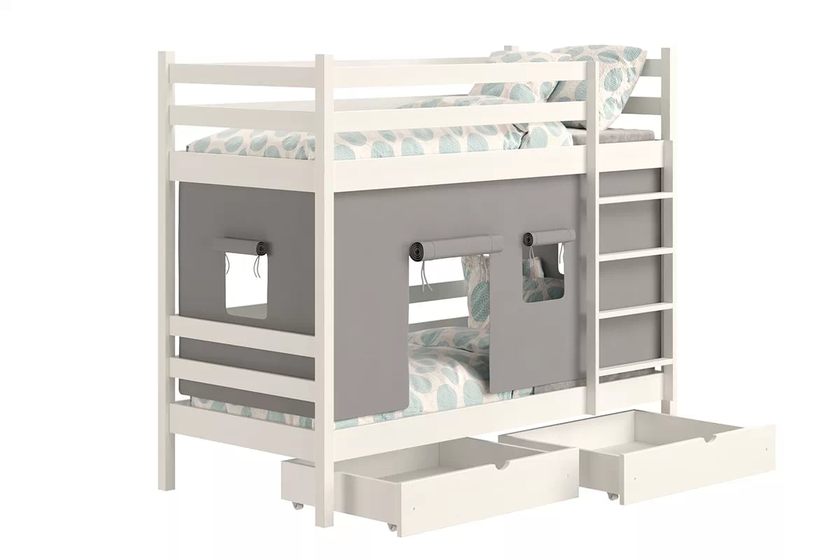 Patrová dětská postel Kubi 80x180 cm - bílá Postel dzieciece patrová  Kubi - 80x180 / bílá