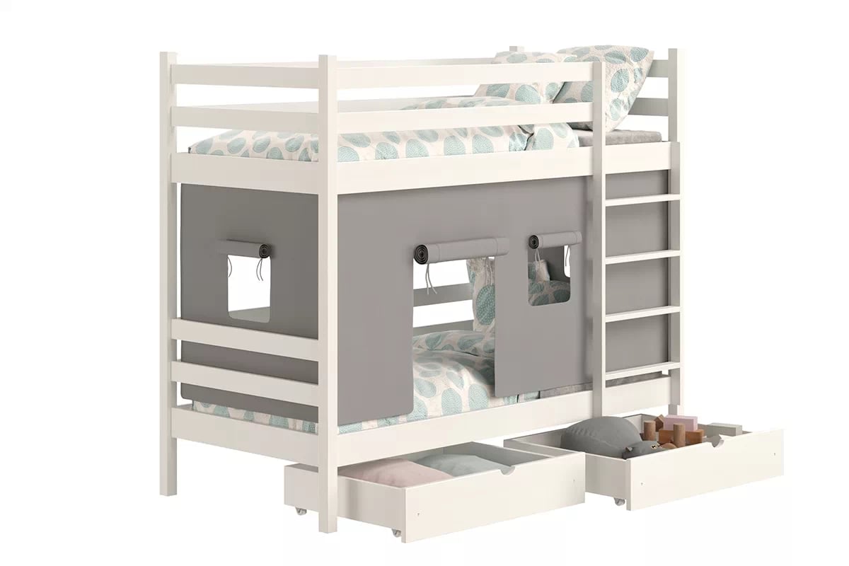 Patrová dětská postel Kubi 80x180 cm - bílá Postel dzieciece patrová  Kubi - 80x180 / bílá