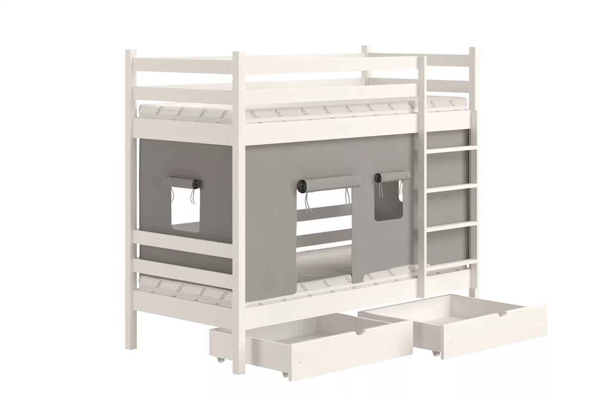 Patrová dětská postel Kubi 80x180 cm - bílá Postel dzieciece patrová  Kubi - 80x180 / bílá