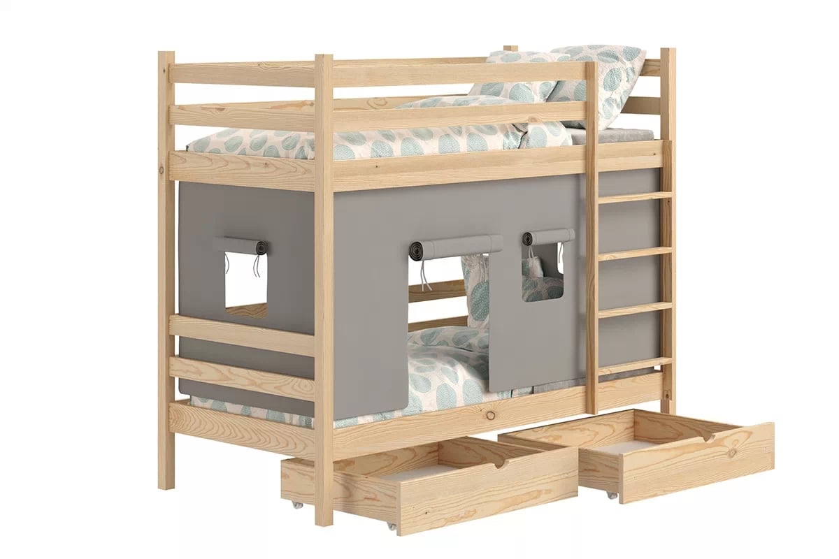 Patrová dětská postel Kubi 80x180 cm - borovice Postel dzieciece patrová  Kubi - 80x180 / borovice