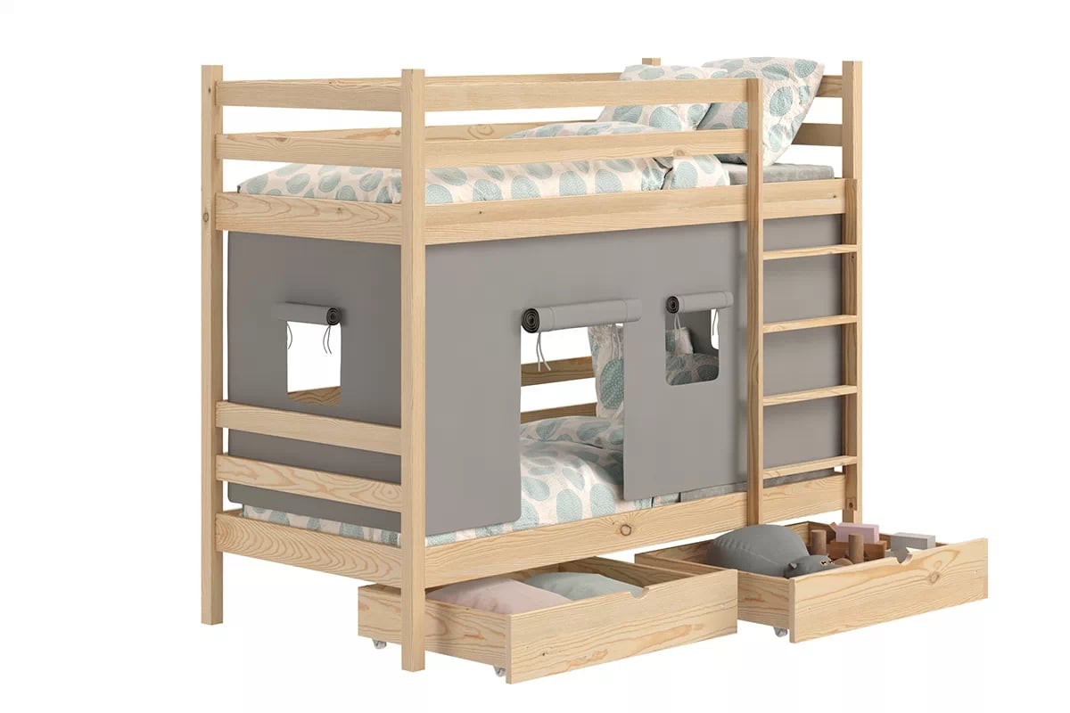 Patrová dětská postel Kubi 80x180 cm - borovice Postel dzieciece patrová  Kubi - 80x180 / borovice