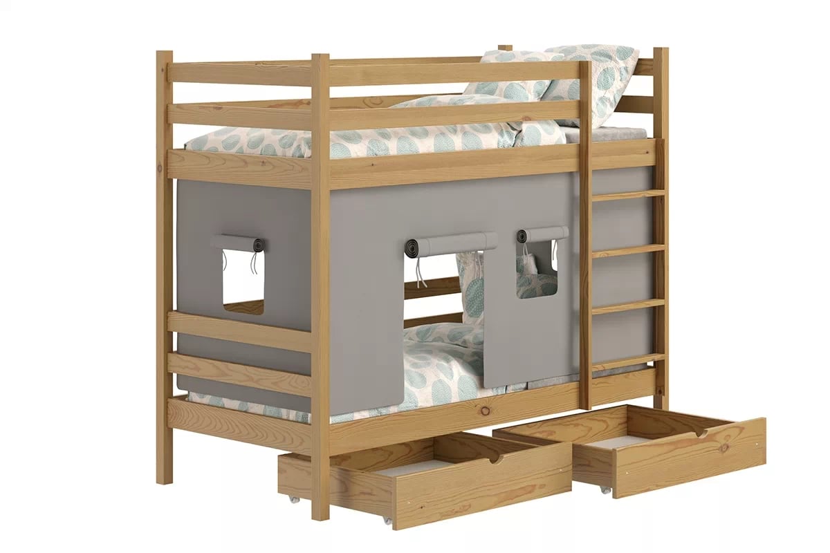 Patrová dětská postel Kubi 90x200 cm - dub Postel dzieciece patrová  Kubi - 90x200 / dub