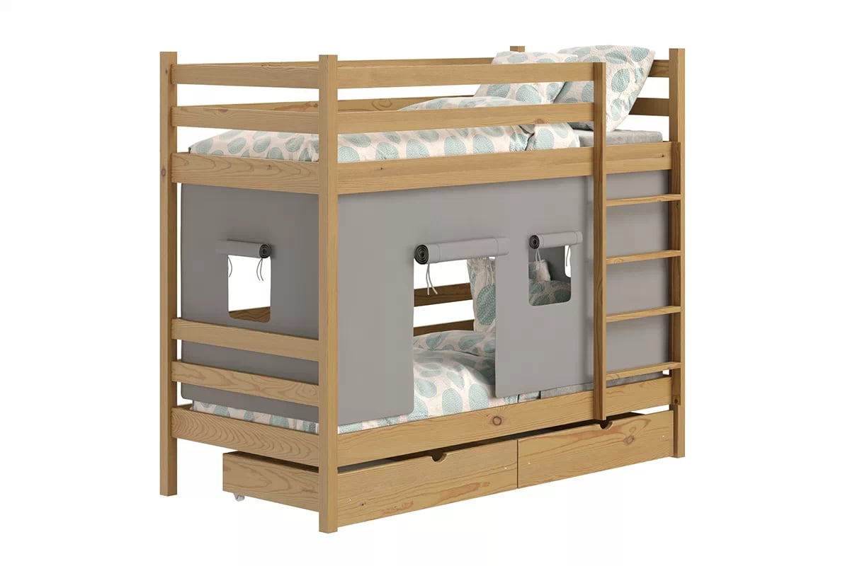 Patrová dětská postel Kubi 90x200 cm - dub Postel dzieciece patrová  Kubi - 90x200 / dub