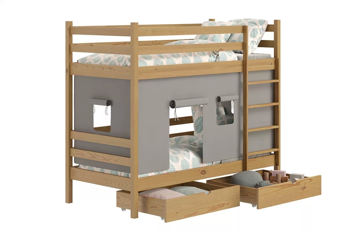 Patrová dětská postel Kubi 90x200 cm - dub Postel dzieciece patrová  Kubi - 90x200 / dub