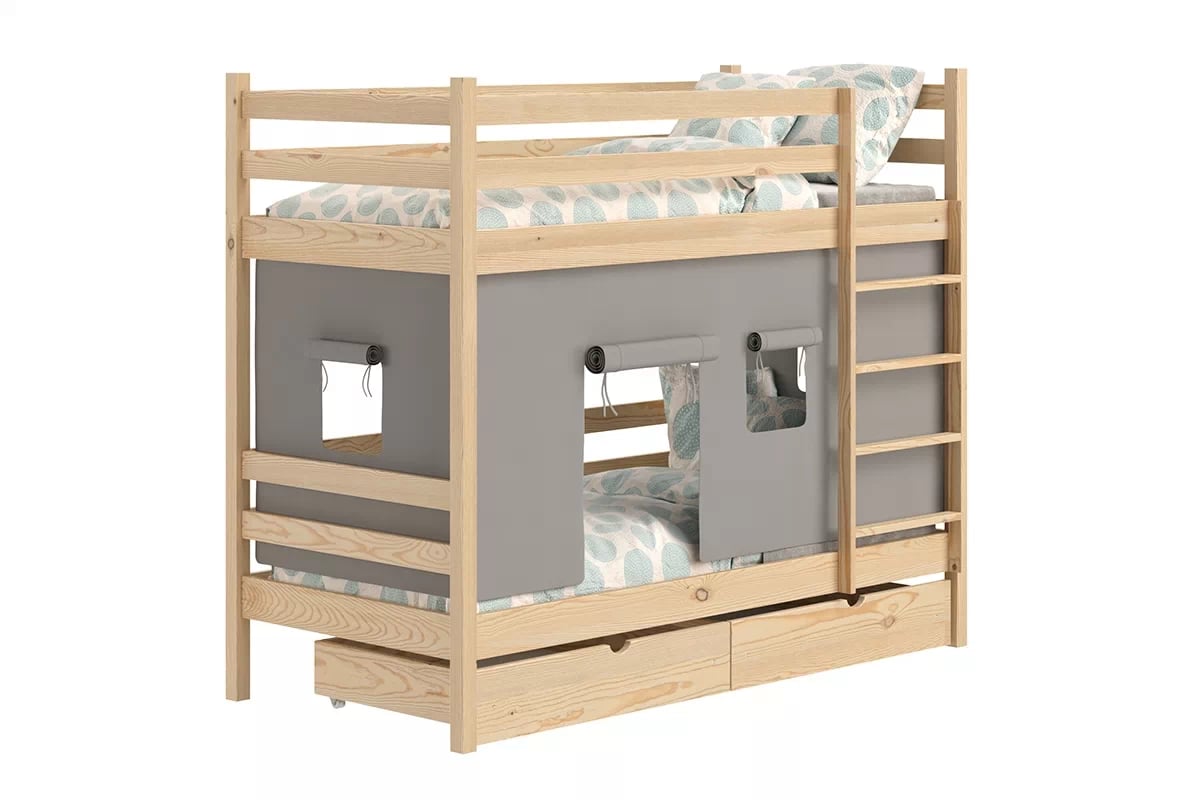 Patrová dětská postel Kubi 90x200 cm - borovice Postel dzieciece patrová  Kubi - 90x200 / borovice