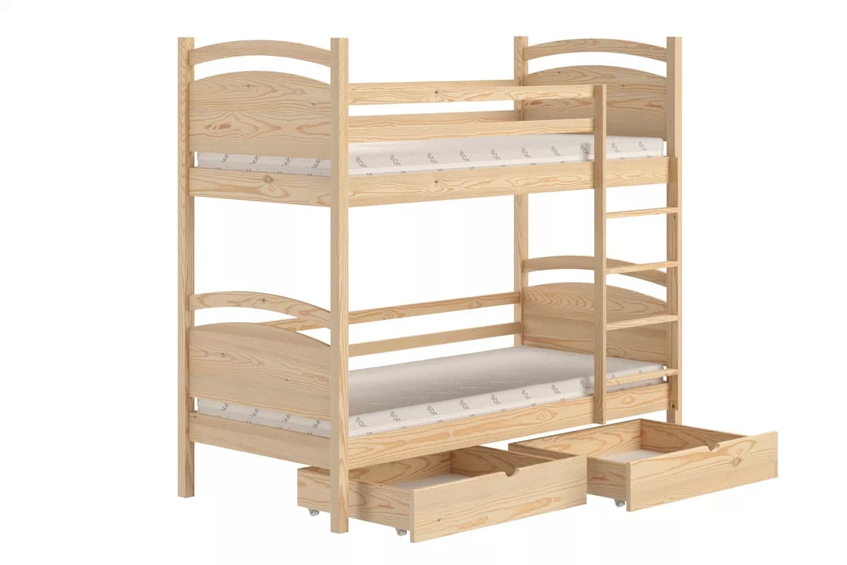 Poschodová posteľ Pinoki - borovica, 90x190 Posteľ dzieciece poschodová Pinoki - 90x190 / Borovica