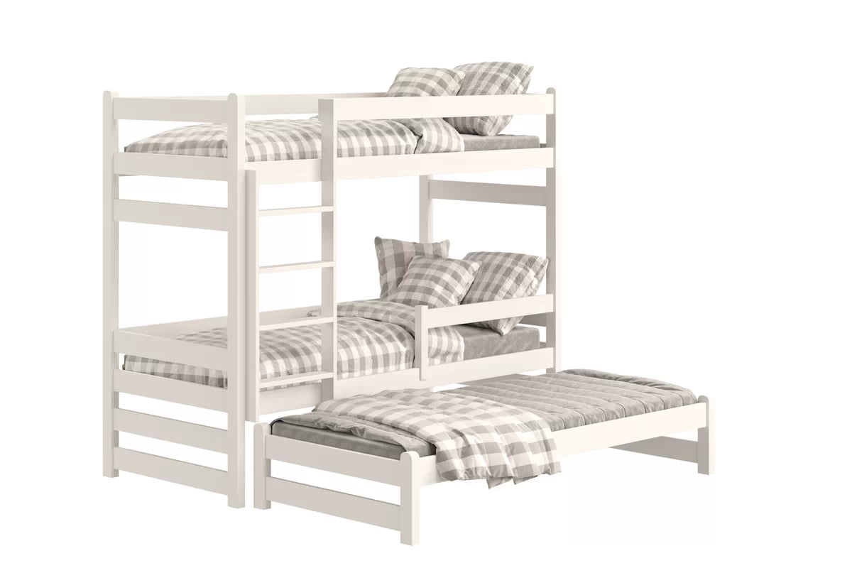 Dětská patrová výsuvná postel Alis 80x190 cm - bílá Postel dzieciece patrová  výsuvná Alis - bílá, 80x190