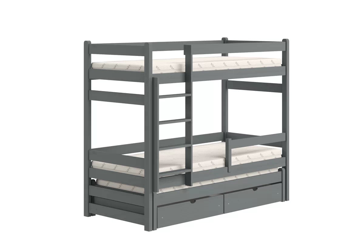 Dětská patrová výsuvná postel Alis 90x190 cm - grafitová Postel dzieciece patrová  výsuvná Alis - grafit, 90x190