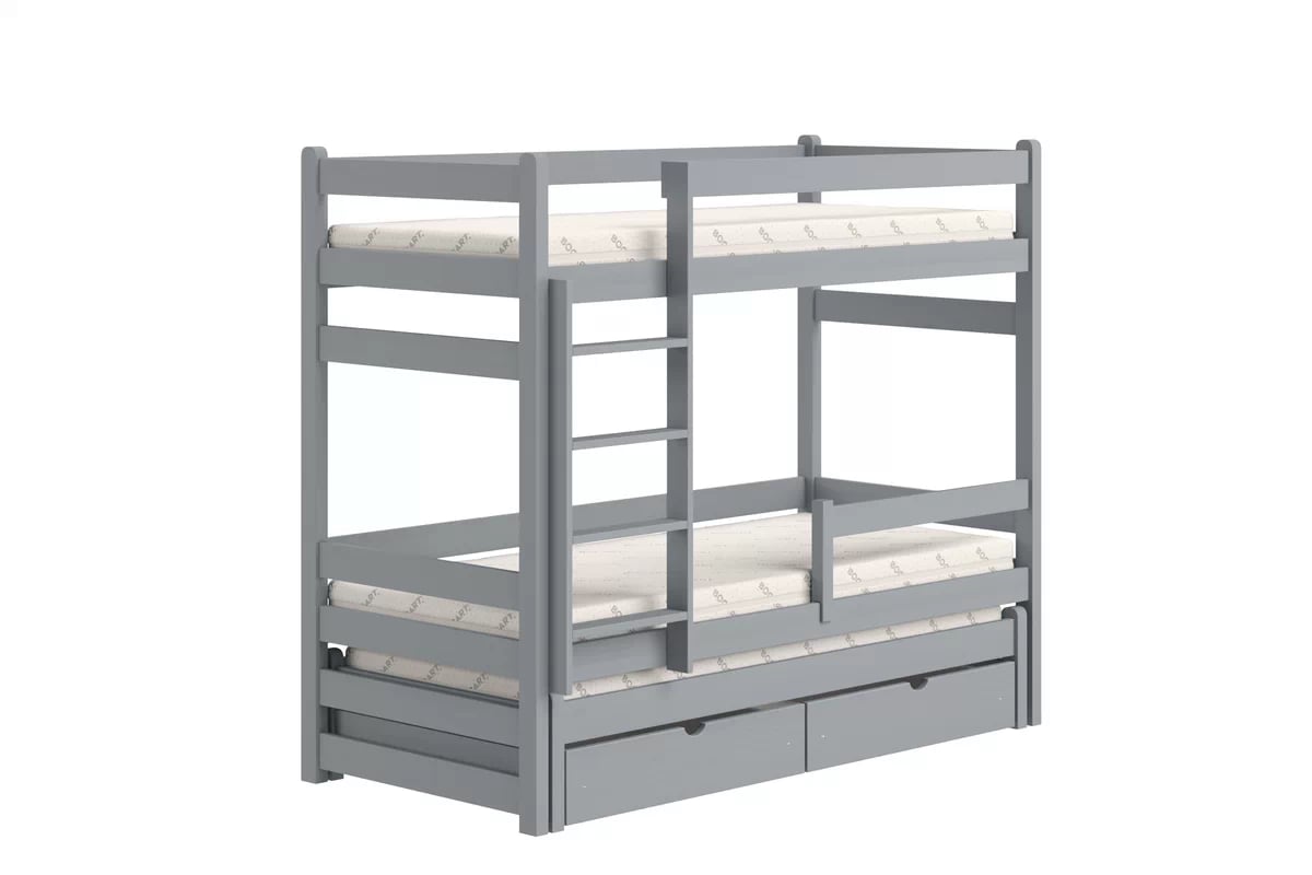 Dětská patrová výsuvná postel Alis 80x160 cm - šedá Postel dzieciece patrová  výsuvná Alis - šedá, 80x160