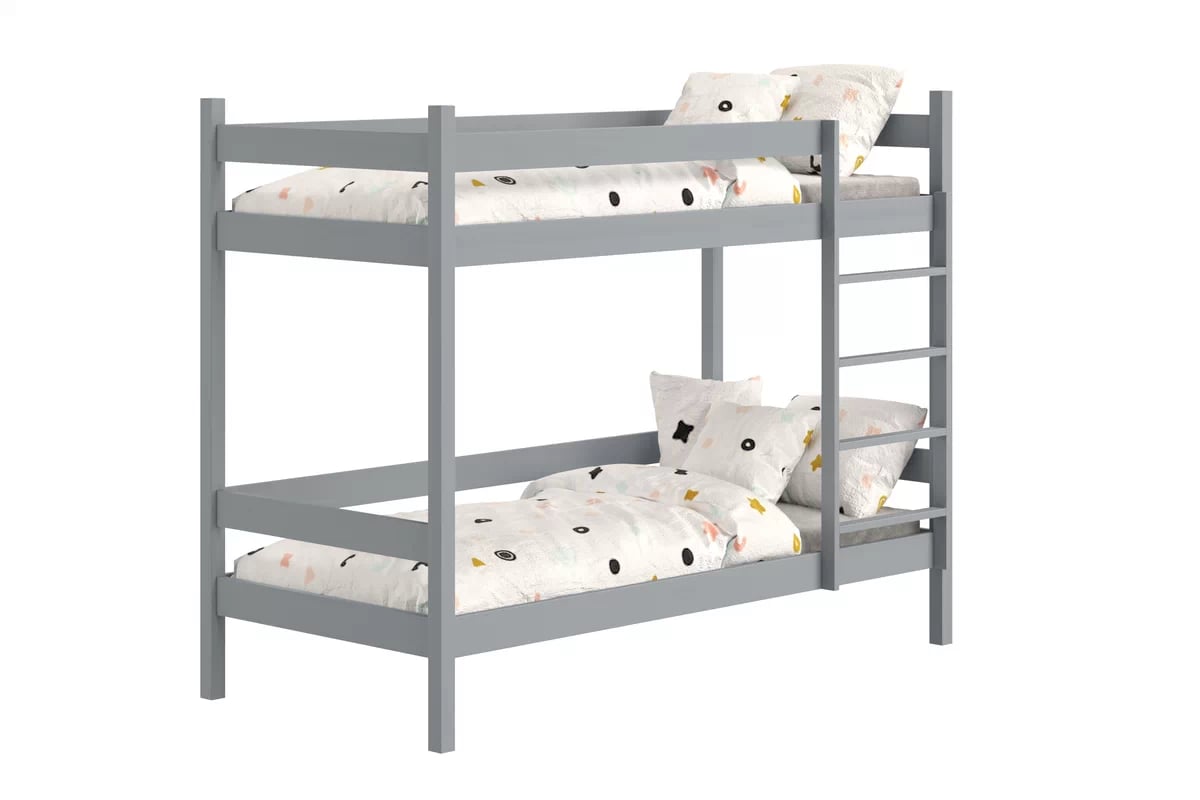 Poschodová posteľ Fabrio so zásuvkami - šedý, 80x160 Posteľ dzieciece poschodová so zásuvkami Fabrio - 80x160 / šedý