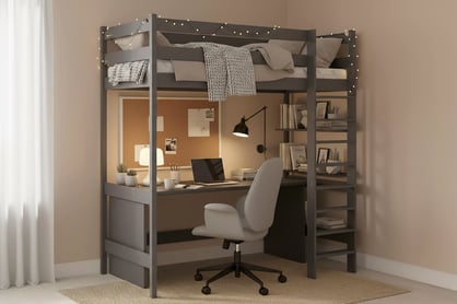 Detská posteľ Samio 80x180 vyvýšená - grafitová Posteľ dzieciece Samio 80x180 vyvýšená - grafit