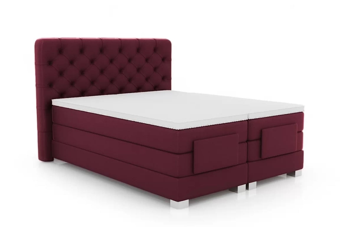 Postel elektricky ovládané Jadeita - 180x200, bordová samet Matt Velvet 68 - Omezená nabídka postel elektricky ovládané Jadeita - 180x200, bordová samet Matt Velvet 68