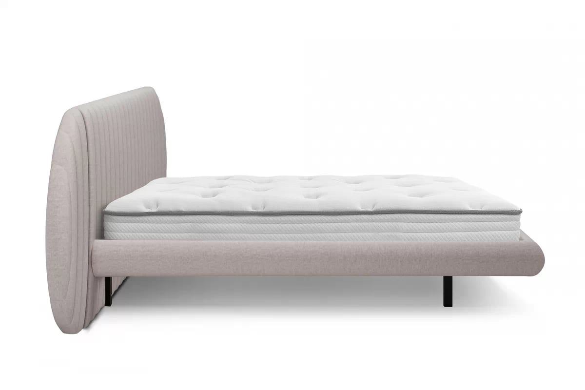 Manželská posteľ Galin 160x200 cm - béžová pletenina Maya 01 Posteľ Galin lewitujace / 160x200 / Maya 01