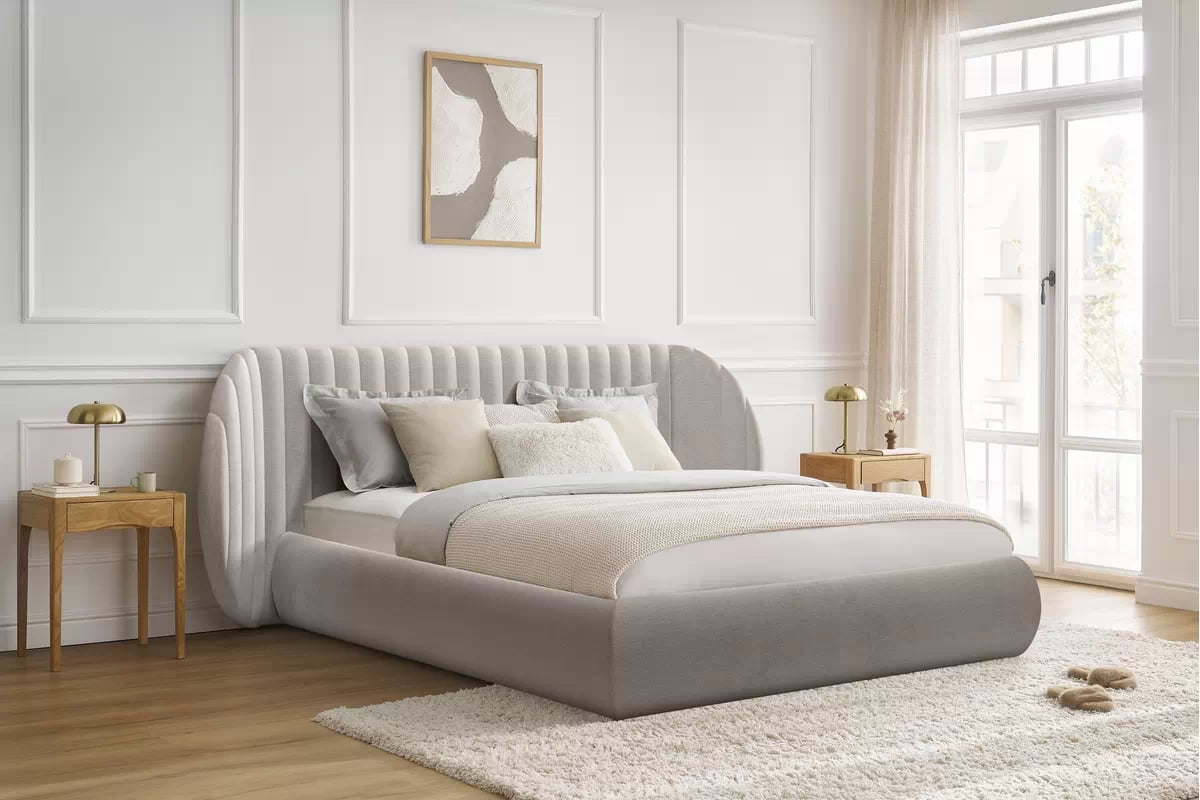 Manželská posteľ Galin 160x200 cm s úložným priestorom - béžová žinylka Perfect Harmony 07 Posteľ Galin S vnútorným úložným priestorom/ 160x200 / Perfect Harmony 07