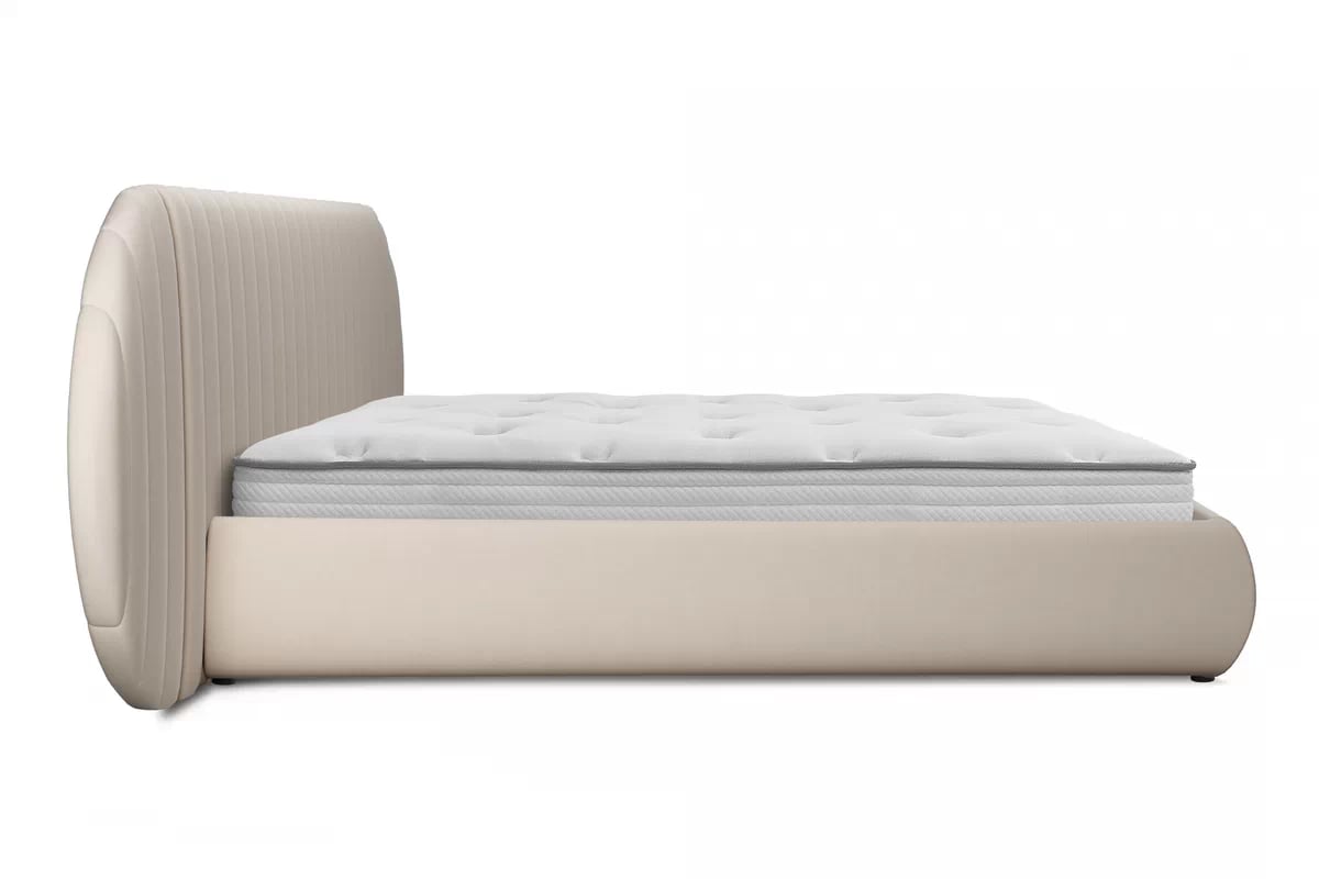 Manželská posteľ Galin 160x200 cm s úložným priestorom - béžový velúr Velutto 2  Posteľ Galin S vnútorným úložným priestorom/ 160x200 / Velutto 2 