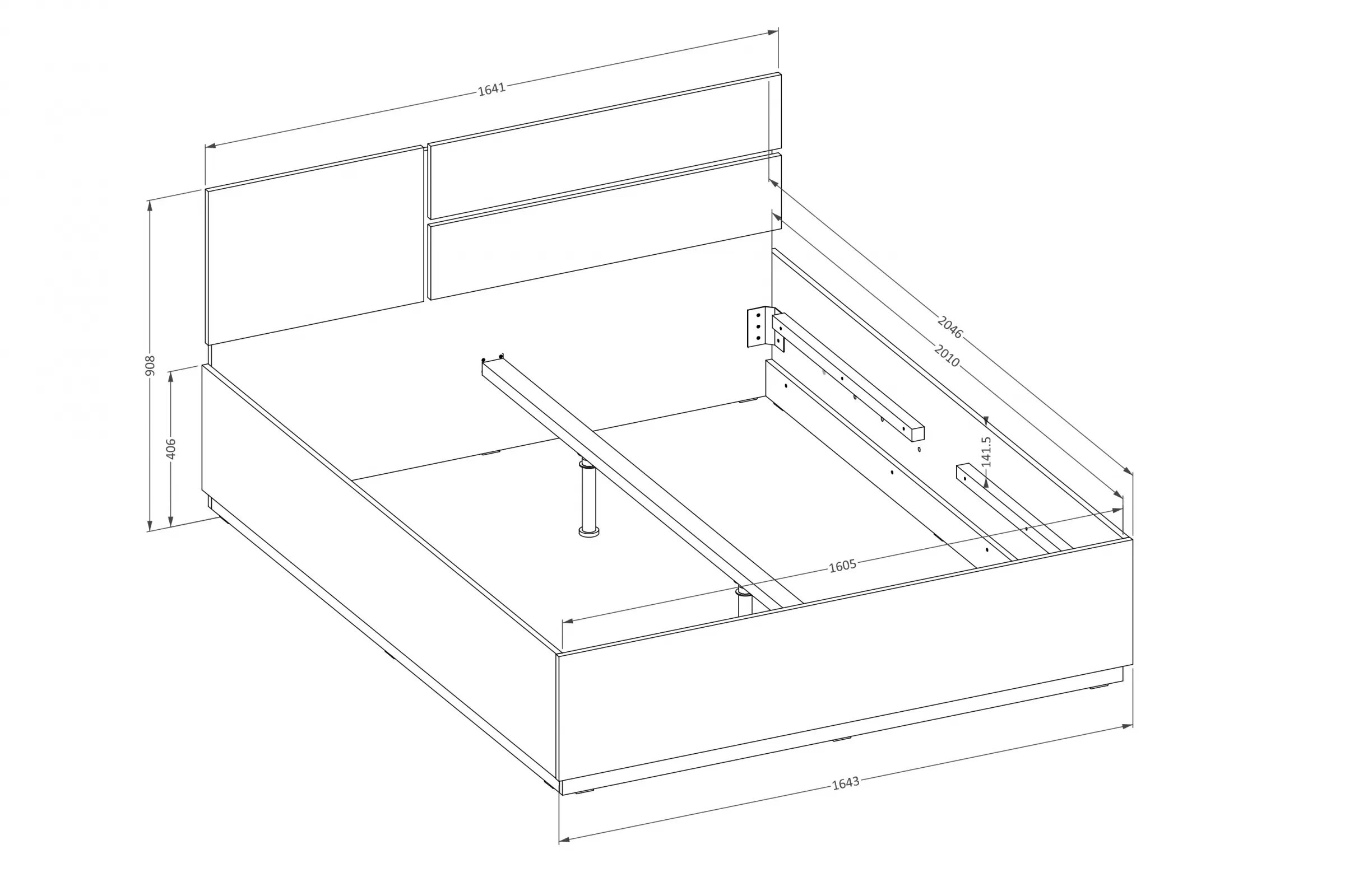 Postel Cross 160x200 cm – bílá / černá Postel Gramon 160x200 - bílá / černá