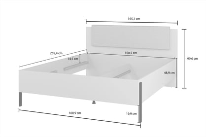 Manželská posteľ Jukon 160x200 cm - kašmírová / čierne nožičky Posteľ Jukon 160 x 200 - kašmír / čierny nožičky