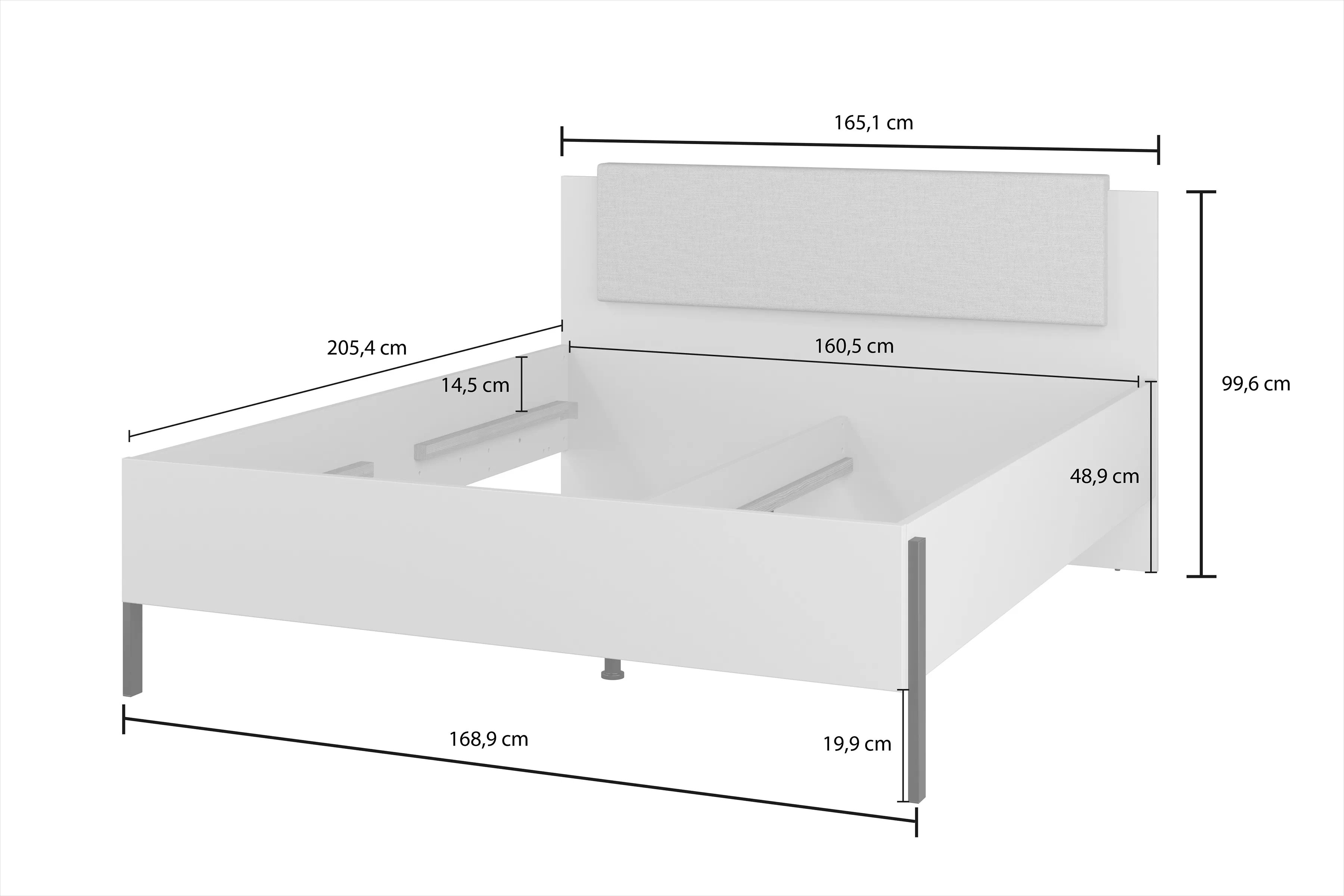 Manželská posteľ Jukon 160x200 cm - kašmírová / čierna Posteľ Jukon 160 x 200 - kašmír / čierny nožičky