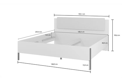 Manželská posteľ Jukon 180x200 cm - kašmírová / čierne nožičky Posteľ Jukon 180 x 200 - kašmír / čierny nožičky
