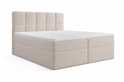 Kontinentálna posteľ Carello 160x200 s úložným priestorom - béžová buklé Quelle 03