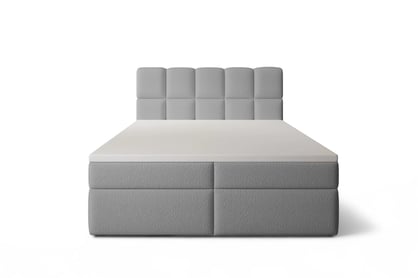 Kontinentální postel Carello 160x200 s úložným prostorem - šedá bouclé Quelle 83 Postel boxspring Carello 160x200 s úložním prostorem - šedá bukla Quelle 83 