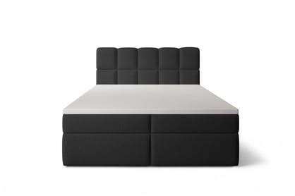 Kontinentální postel Carello 180x200 s úložným prostorem - černá bouclé Quelle 100 Postel boxspring Carello 180x200 s úložním prostorem - černá bukla Quelle 100