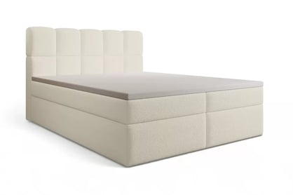 Boxspring posteľ Carello 180x200 s úložným priestorom - svetlobéžové buklé Quelle 02