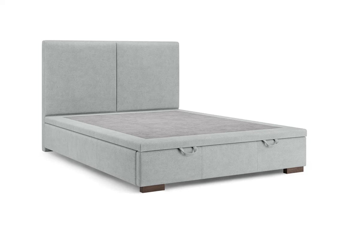 Boxspring posteľ Lektis 140x200 S vnútorným úložným priestorom- popielata látka ľahkočistiaca Maya 20 / nožičky drevená Venge Boxspring posteľ Lektis 140x200 S vnútorným úložným priestorom- popielata látka ľahkočistiaca Maya 20 / nožičky drevená Venge