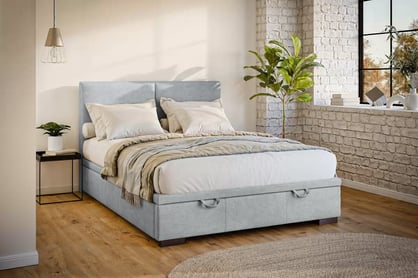 Boxspring posteľ Lektis 160x200 S vnútorným úložným priestorom- popielata látka ľahkočistiaca Maya 20 / nožičky drevená Venge Boxspring posteľ Lektis 160x200 S vnútorným úložným priestorom- popielata látka ľahkočistiaca Maya 20 / nožičky drevená Venge