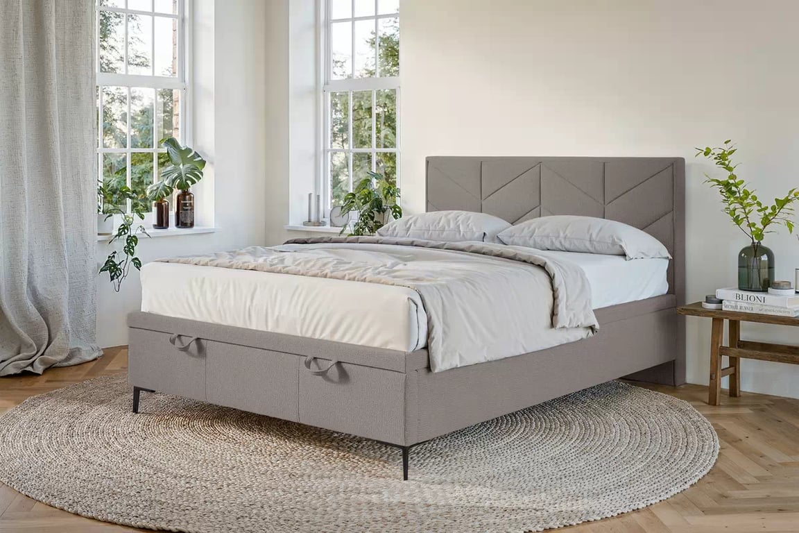 Boxspring posteľ Lindi 140x200 S vnútorným úložným priestorom- Hnedý šenil Perfect Harmony 04 / nožičky čierny  Boxspring posteľ Lindi 140x200 S vnútorným úložným priestorom- Hnedý šenil Perfect Harmony 04 / nožičky čierny 