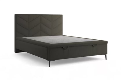 Boxspring posteľ Lindi 140x200 S vnútorným úložným priestorom- Tmavý šedý šenil Perfect Harmony 99 / nožičky čierny  Boxspring posteľ Lindi 140x200 S vnútorným úložným priestorom- Tmavý šedý šenil Perfect Harmony 99 / nožičky čierny 