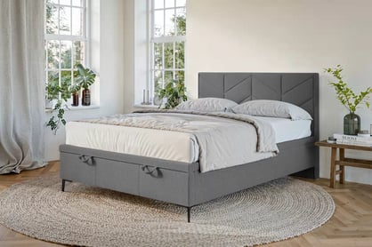 Boxspring posteľ Lindi 140x200 S vnútorným úložným priestorom- šedý šenil Perfect Harmony 82 / nožičky čierny  Boxspring posteľ Lindi 140x200 S vnútorným úložným priestorom- šedý šenil Perfect Harmony 82 / nožičky čierny 