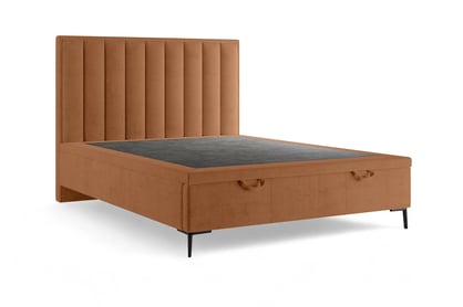 Boxspring postel Misel 140x200 s úložným prostorem - cihlový samet Magic Velvet 2213 / černé nohy Postel boxspring Misel 140x200 s úložným prostorem- cihlová samet Magic Velvet 2213 / Nohy černá 