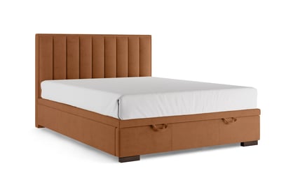 Boxspring postel Misel 140x200 s úložným prostorem - cihlový samet Magic Velvet 2213 / nohy wenge Postel boxspring Misel 140x200 s úložným prostorem- cihlová samet Magic Velvet 2213 / Nohy wenge