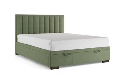 Boxspring postel Misel 140x200 s úložným prostorem - zelený samet Magic Velvet 2243 / nohy wenge