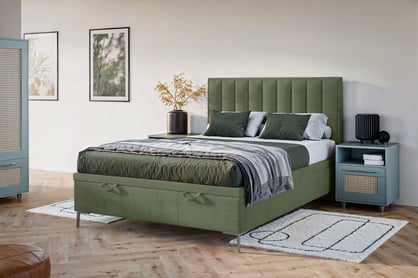 Boxspring posteľ Misel 160x200 S vnútorným úložným priestorom- Zelený zamat Magic Velvet 2243 / nožičky srebrne Boxspring posteľ Misel 160x200 S vnútorným úložným priestorom- Zelený zamat Magic Velvet 2243 / nožičky srebrne