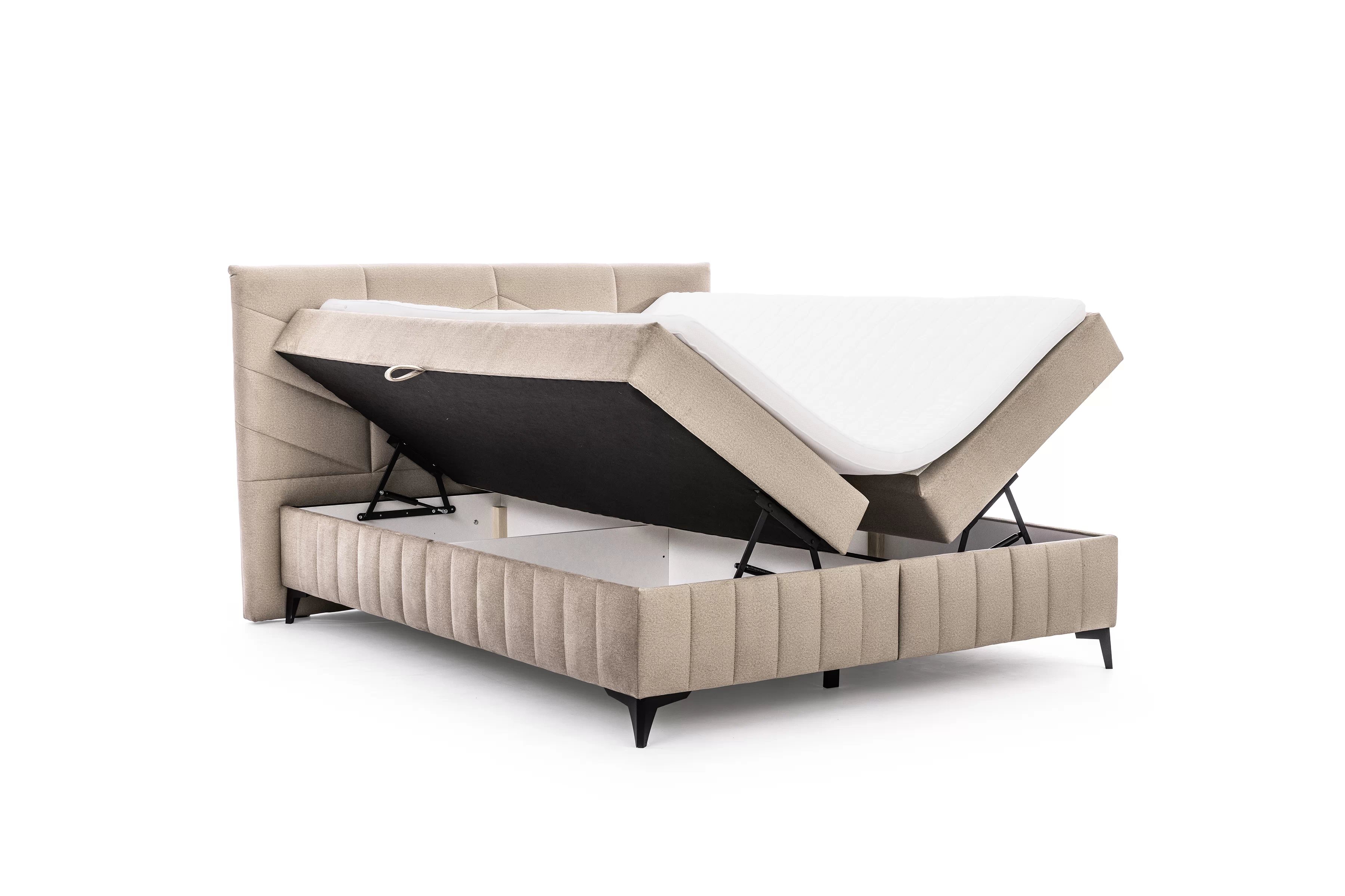 Boxspring posteľ Penia 160x200 s úložným priestorom - béžový zamat Element 6 Boxspring posteľ Penia 160x200 s úložným priestorom - béžový zamat Element 6