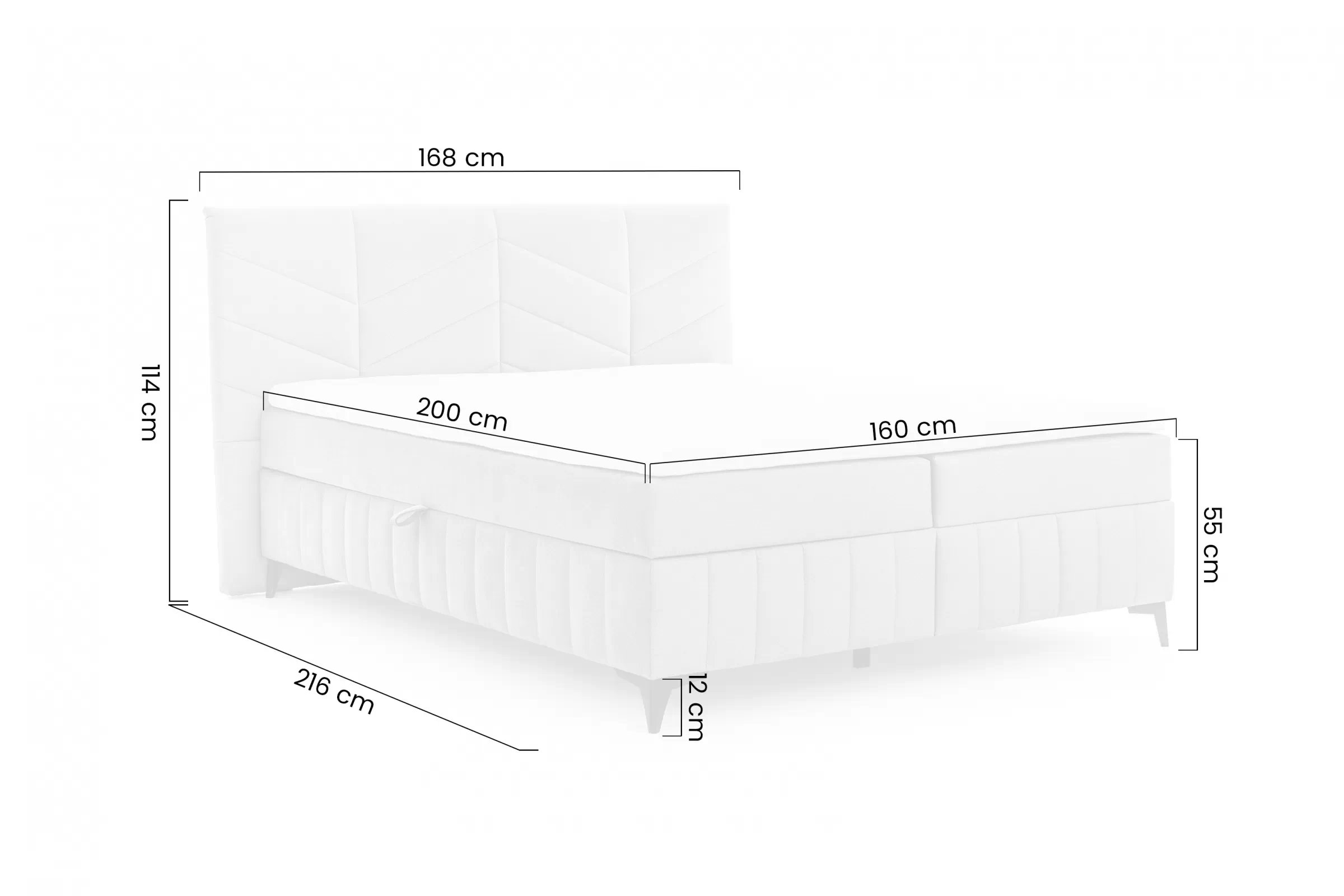 Boxspring posteľ Penia 160x200 s úložným priestorom - béžový zamat Element 6 Boxspring posteľ Penia 160x200 s úložným priestorom - béžový velúr hydrofobowy Element 6
