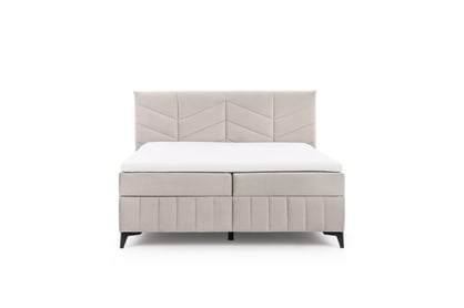 Postel boxspring s úložným prostorem Penia 160x200 - krémová Element 17 Postel boxspring Penia 160x200 s úložním prostorem - Krémový samet hydrofobní  Element 17