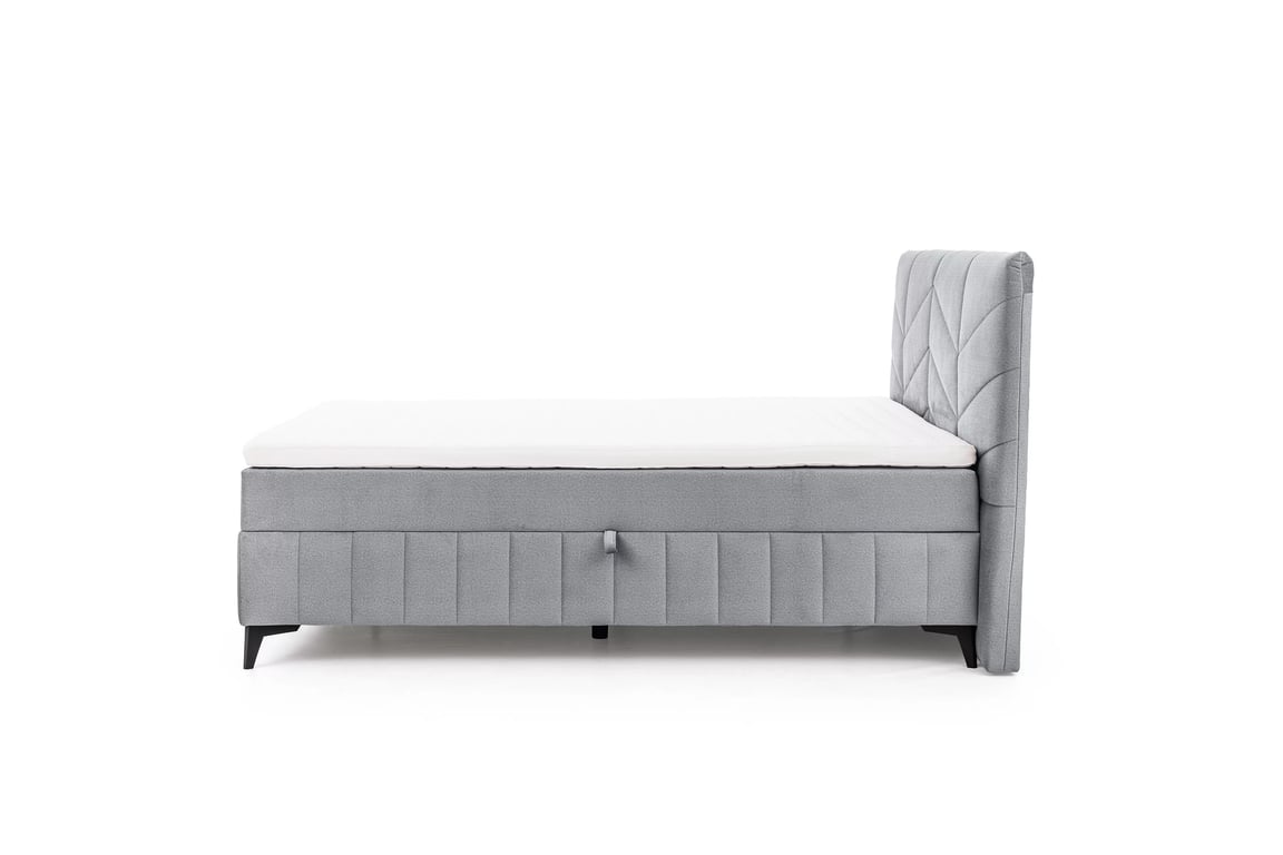 Postel boxspring s úložným prostorem Penia 160x200 - popelavá Element 24 Postel boxspring Penia 160x200 s úložním prostorem - popelavá samet hydrofobní  Element 24