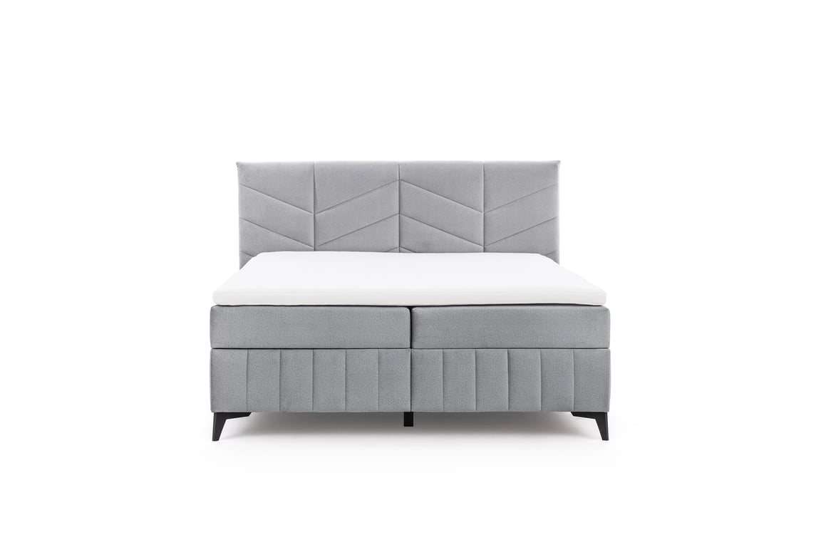 Postel boxspring s úložným prostorem Penia 160x200 - popelavá Element 24 Postel boxspring Penia 160x200 s úložním prostorem - popelavá samet hydrofobní  Element 24