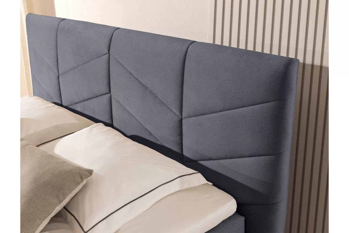 Postel boxspring s úložným prostorem Penia 160x200 - šedá Element 23 Postel boxspring Penia 160x200 s úložním prostorem - šedá samet hydrofobní  Element 23