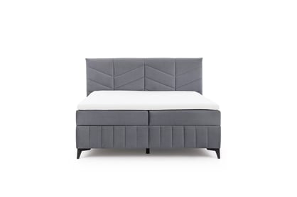 Postel boxspring s úložným prostorem Penia 160x200 - šedá Element 23 Postel boxspring Penia 160x200 s úložním prostorem - šedá samet hydrofobní  Element 23