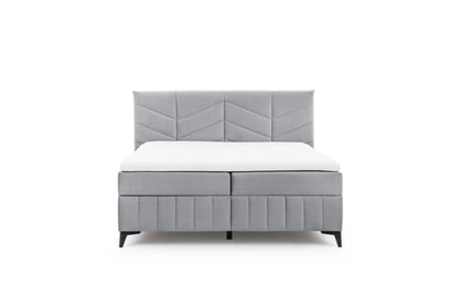 Postel boxspring s úložným prostorem Penia 180x200 - popelavá Element 24 Postel boxspring Penia 180x200 s úložním prostorem - popelavá samet hydrofobní  Element 24