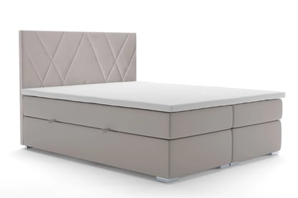 Boxspring postel Nelso 140x200 cm béžová postel čalouněná