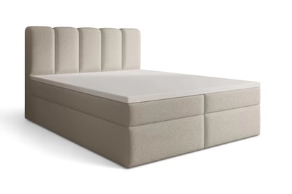 Kontinentálna posteľ Tenor 160x200 s úložným priestorom - tmavobéžová buklé Quelle 05